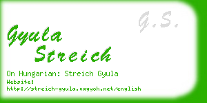 gyula streich business card